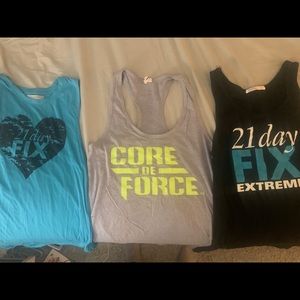 Lot of 3 Beachbody tank tops